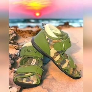 Kids Velcro Straps Camo Sandals